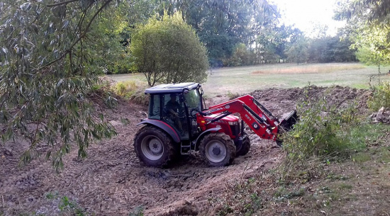 Baggerarbeiten an den zwei Kleinteichen. Foto: Christel Römer